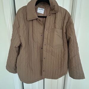 Old Navy Quilted Snap-Front Jacket - Tan